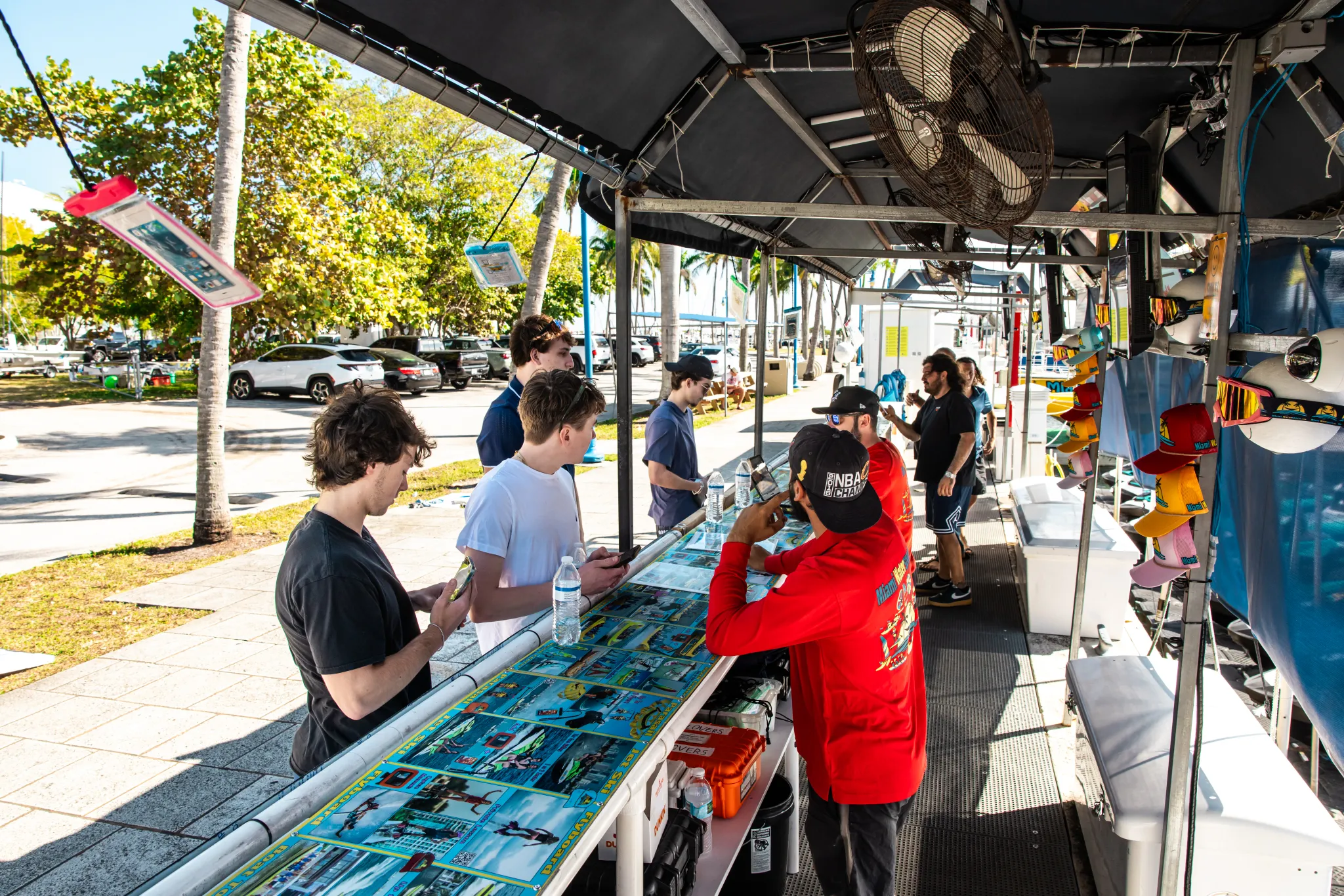Miami Watersports check-in counter at Pier 9 Dinner Key Marina